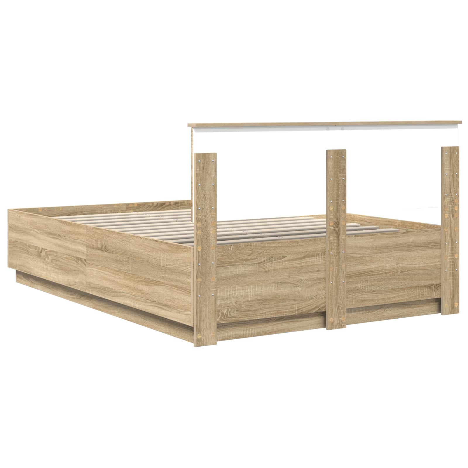 Sengestel med hovedgærde Sonoma eg 140 x 190 cm Konstrueret træ