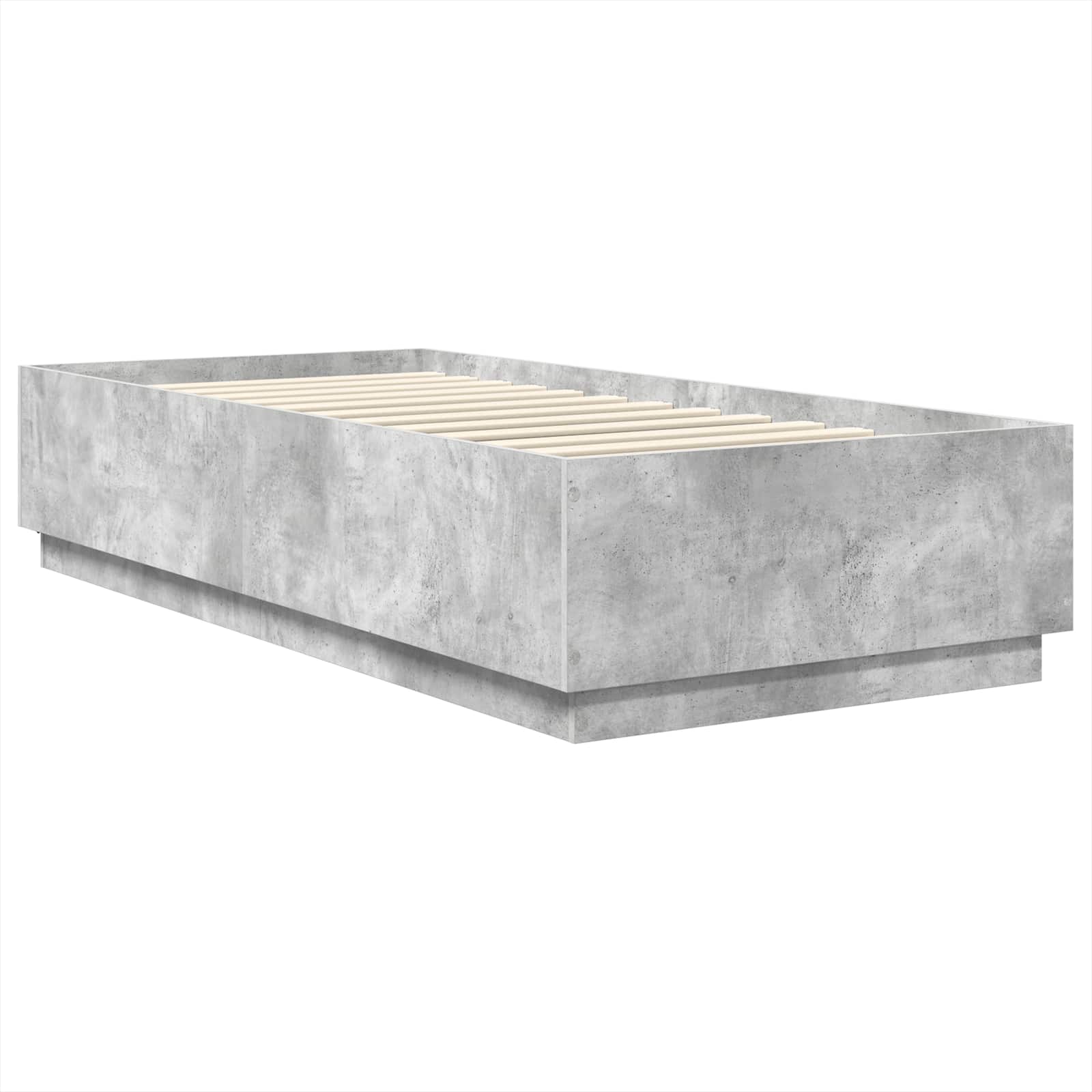 Sengestel med hovedgærde Beton Grå 100 x 200 cm Konstrueret træ