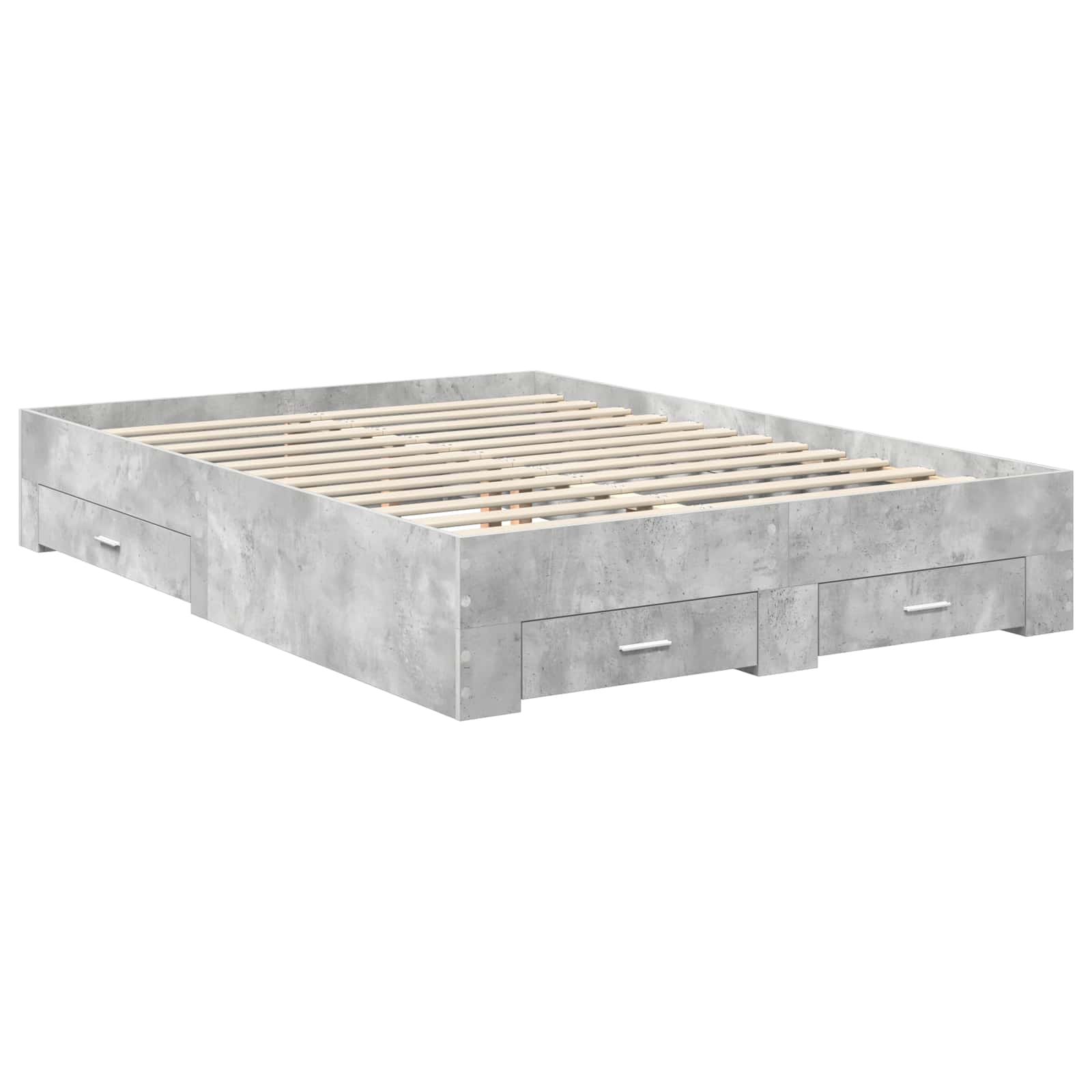 Sengestel med hovedgærde Beton Grå 160 x 200 cm Konstrueret træ