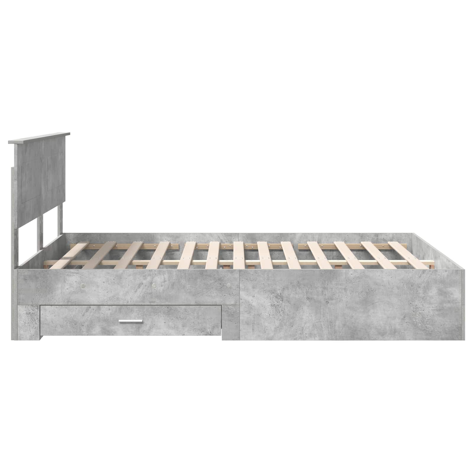 Sengestel med hovedgærde Beton Grå 160 x 200 cm Konstrueret træ