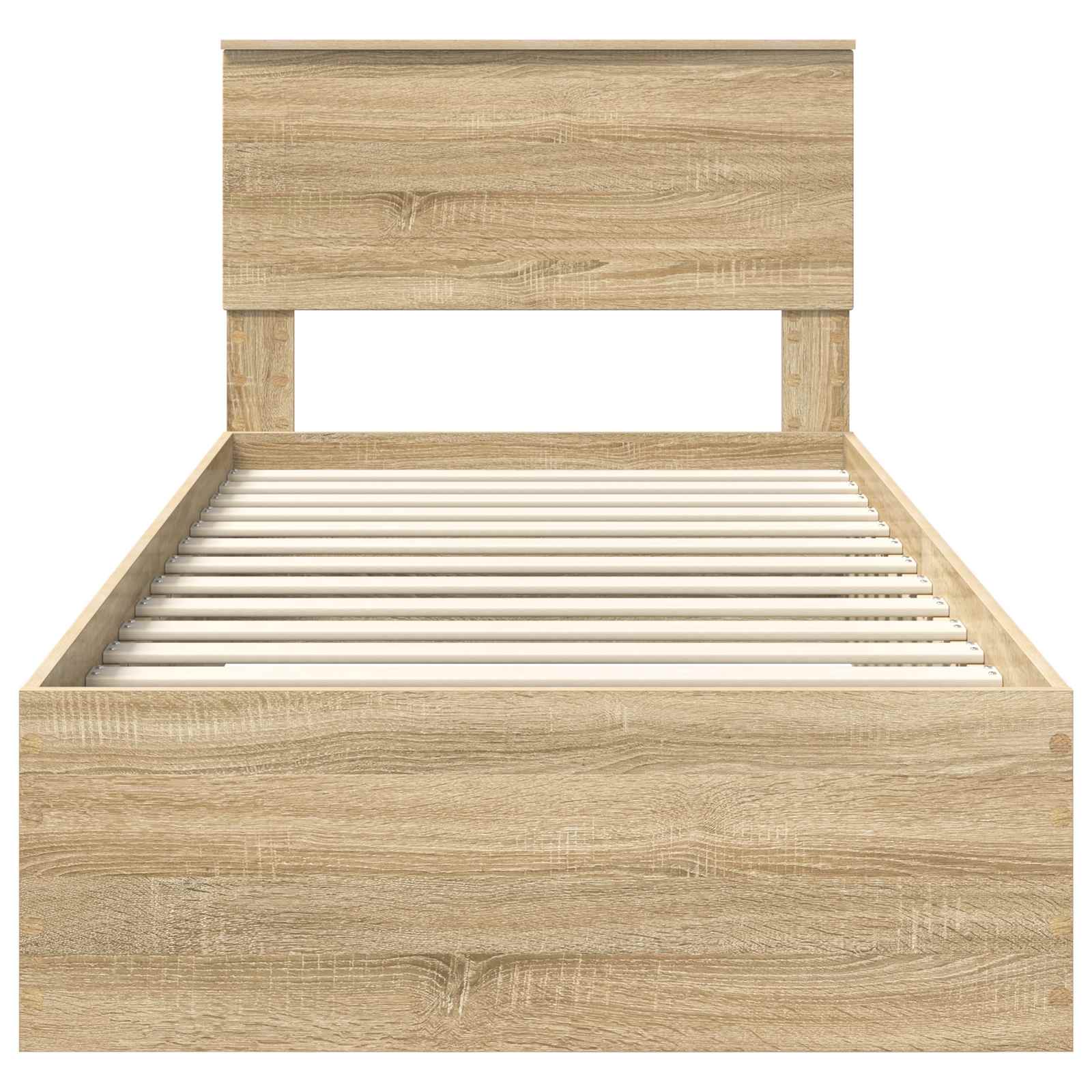 Sengestel med hovedgærde Sonoma eg 90 x 200 cm Konstrueret træ