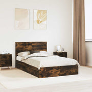 Opbevaringsseng Røget eg 135 x 190 cm Konstrueret træ