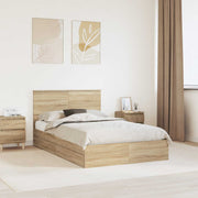 Opbevaringsseng Sonoma eg 120 x 200 cm Konstrueret træ
