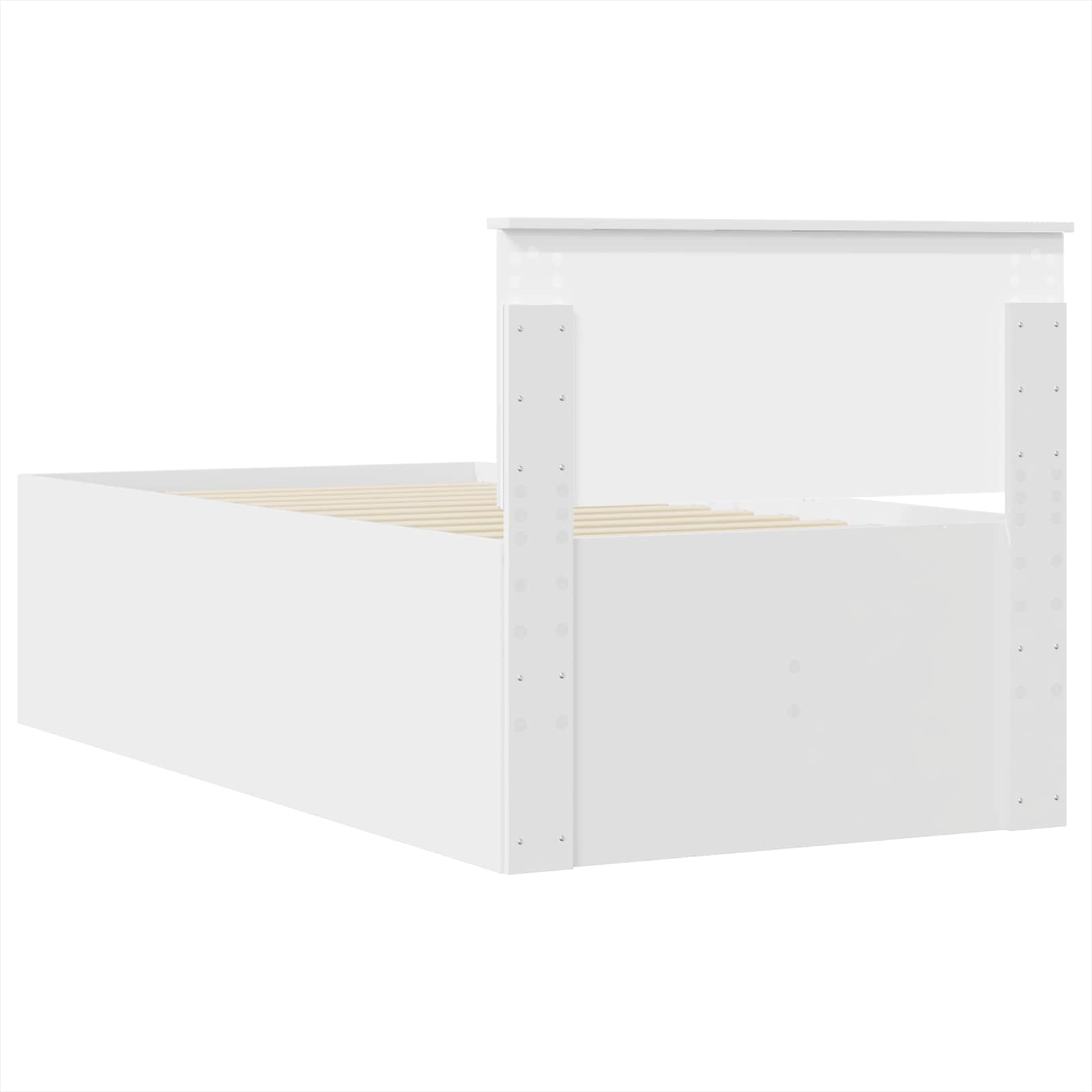 Daybed med skuffe Hvid og sort 90 x 200 cm Konstrueret træ