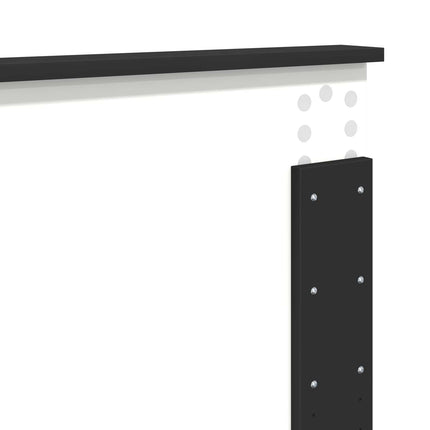 Sengestel med hovedgærde Sort 120 x 190 cm Konstrueret træ