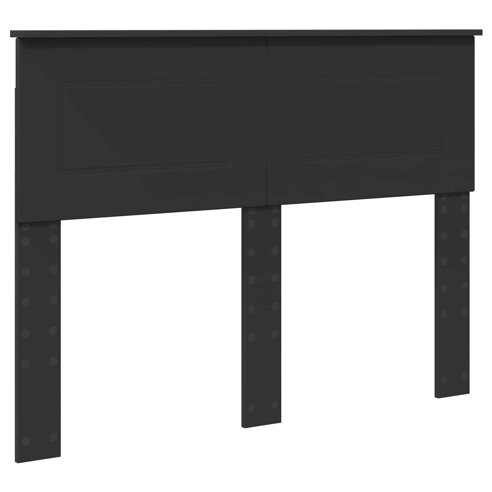 Sengestel med hovedgærde Sort 120 x 190 cm Konstrueret træ