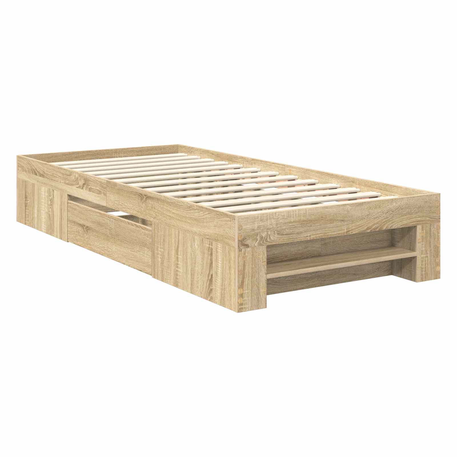 Sengestel med hovedgærde Sonoma eg 80 x 200 cm Konstrueret træ