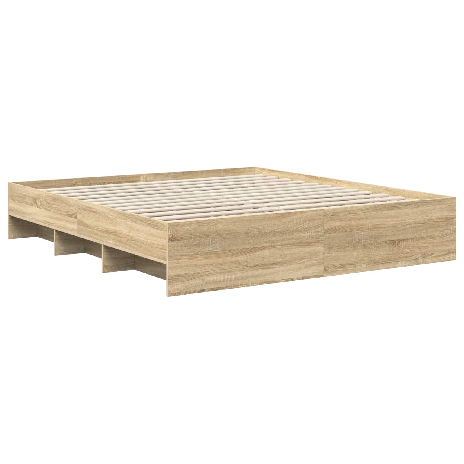 Sengestel med hovedgærde Sonoma eg 200 x 200 cm Konstrueret træ