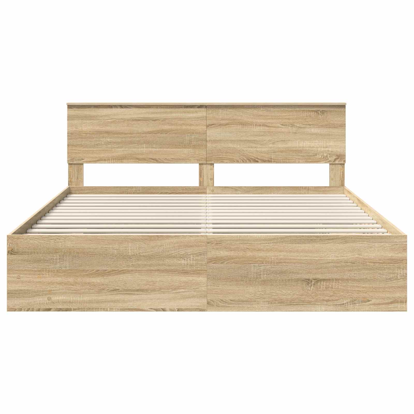 Sengestel med hovedgærde Sonoma eg 200 x 200 cm Konstrueret træ