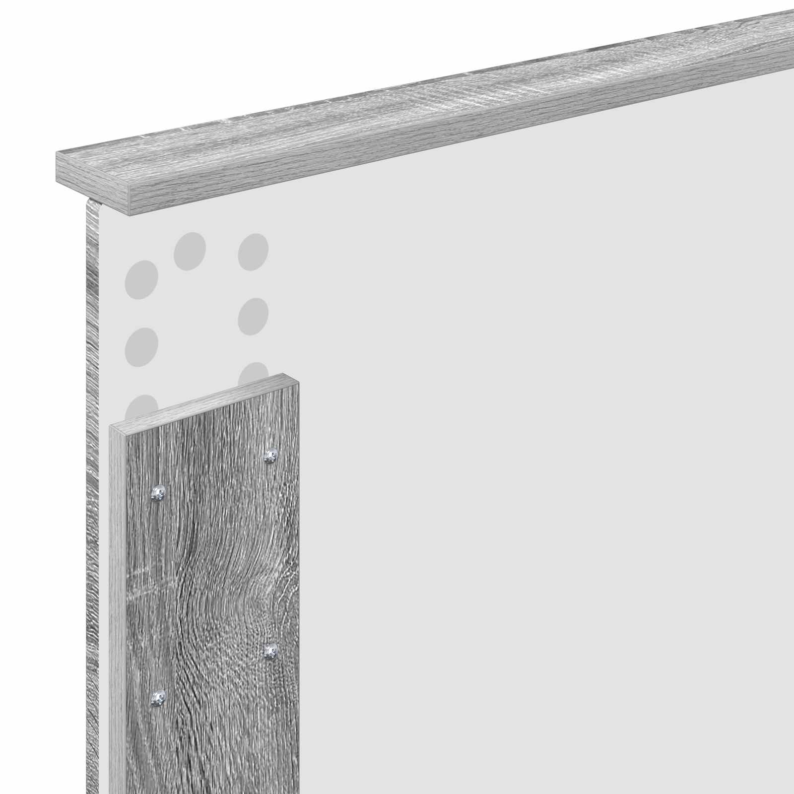 Sengestel med hovedgærde Grå Sonoma 80 x 200 cm Konstrueret træ