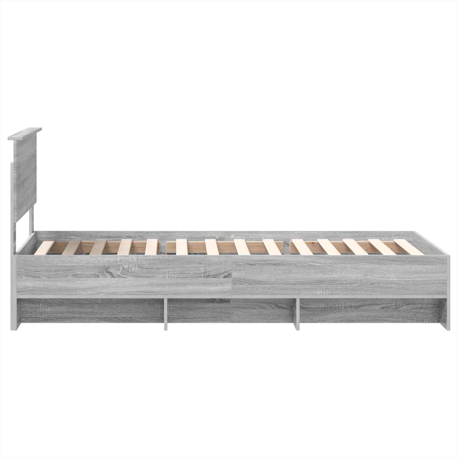 Sengestel med hovedgærde Grå Sonoma 80 x 200 cm Konstrueret træ