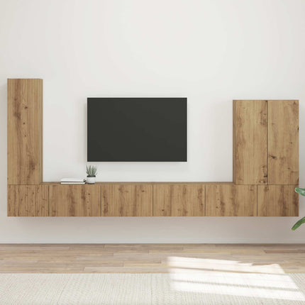 Tv vægskab sæt 6 stk. Artisan Egetræ