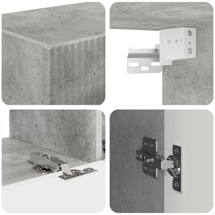TV-skab 8 pcs Beton Grå