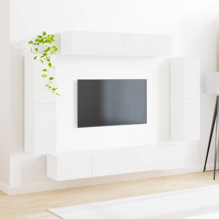 TV-skab 8 pcs Høj gloss hvid