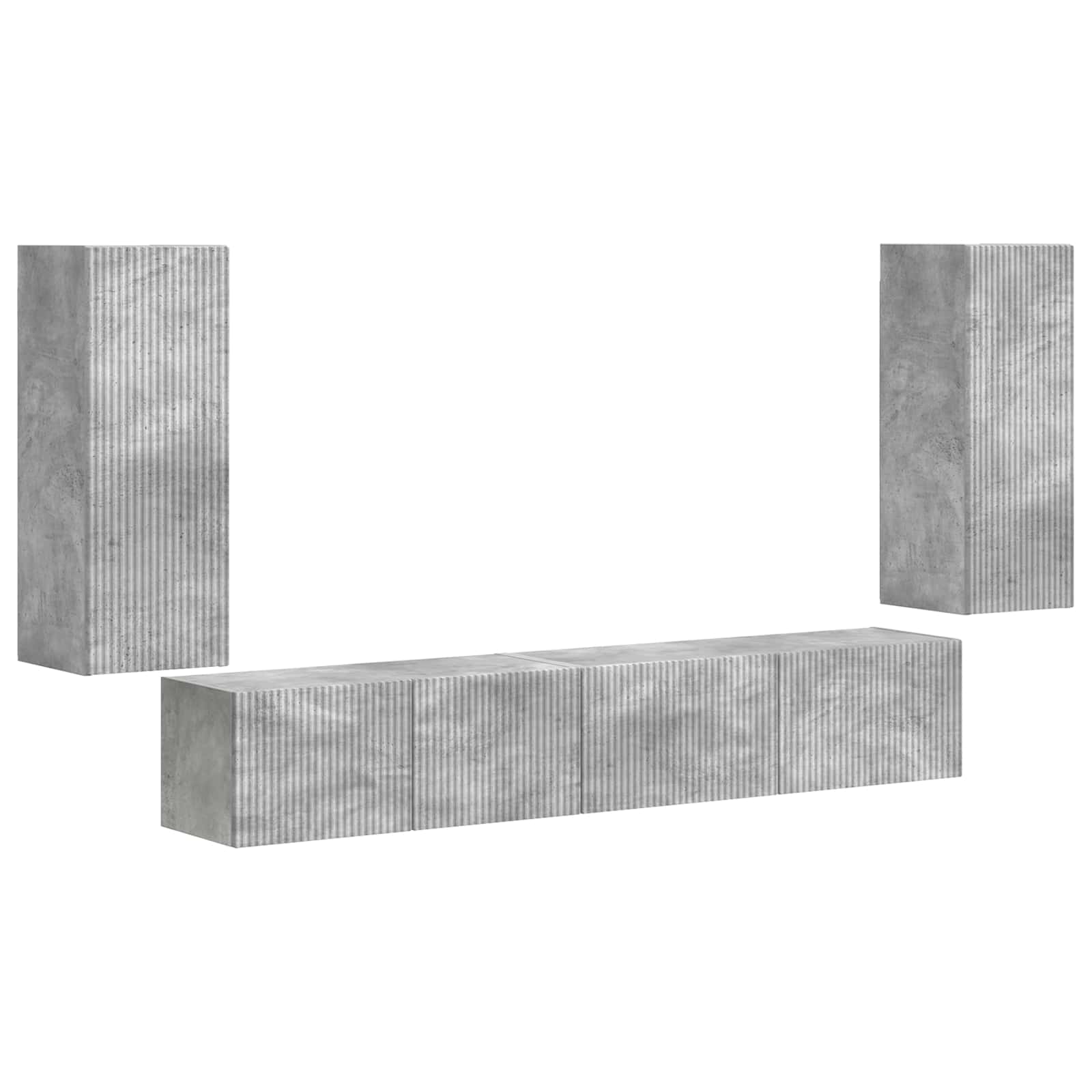 3 pcs Beton Grå