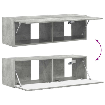 TV-skab 5 pcs Beton Grå