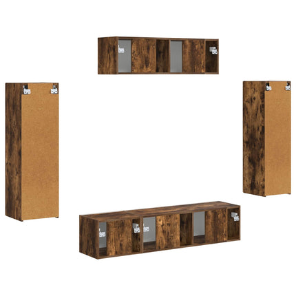 TV-skab 5 pcs Røget eg