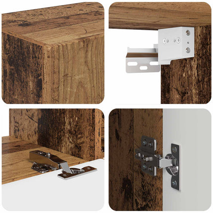 TV-skab 5 pcs Gammelt træ