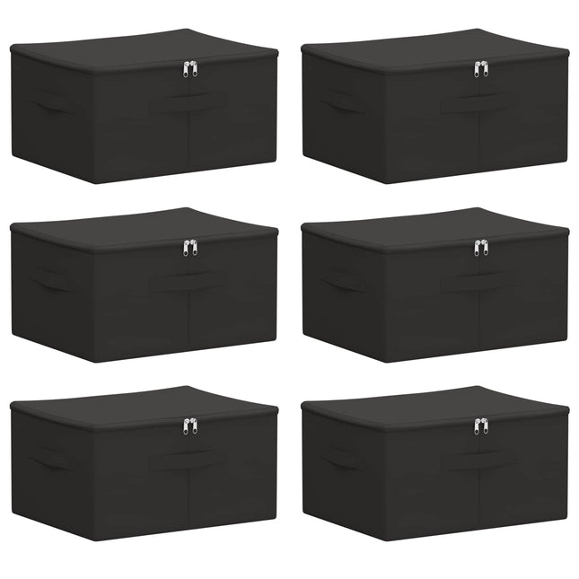 Opbevaringskasse 6 pcs Antracit 43 x 34 x 23 cm Ikke-vævet stof