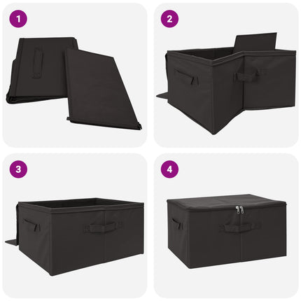 Opbevaringskasse 24 pcs Antracit 43 x 34 x 23 cm