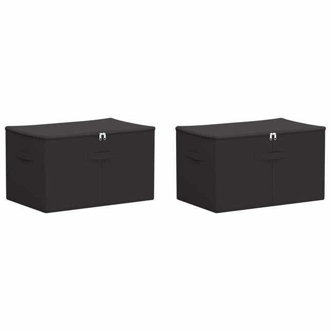 Opbevaringskasse 2 pcs Antracit 55 x 35 x 32 cm Ikke-vævet stof
