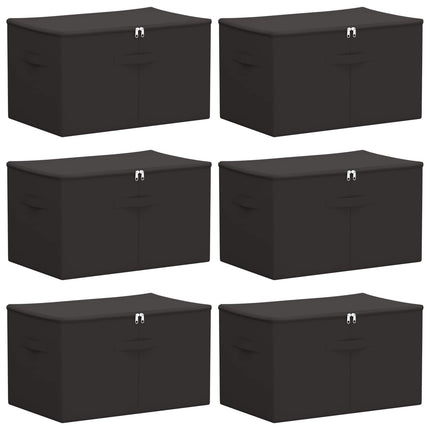 Opbevaringskasse 6 pcs Antracit 55 x 35 x 32 cm Ikke-vævet stof