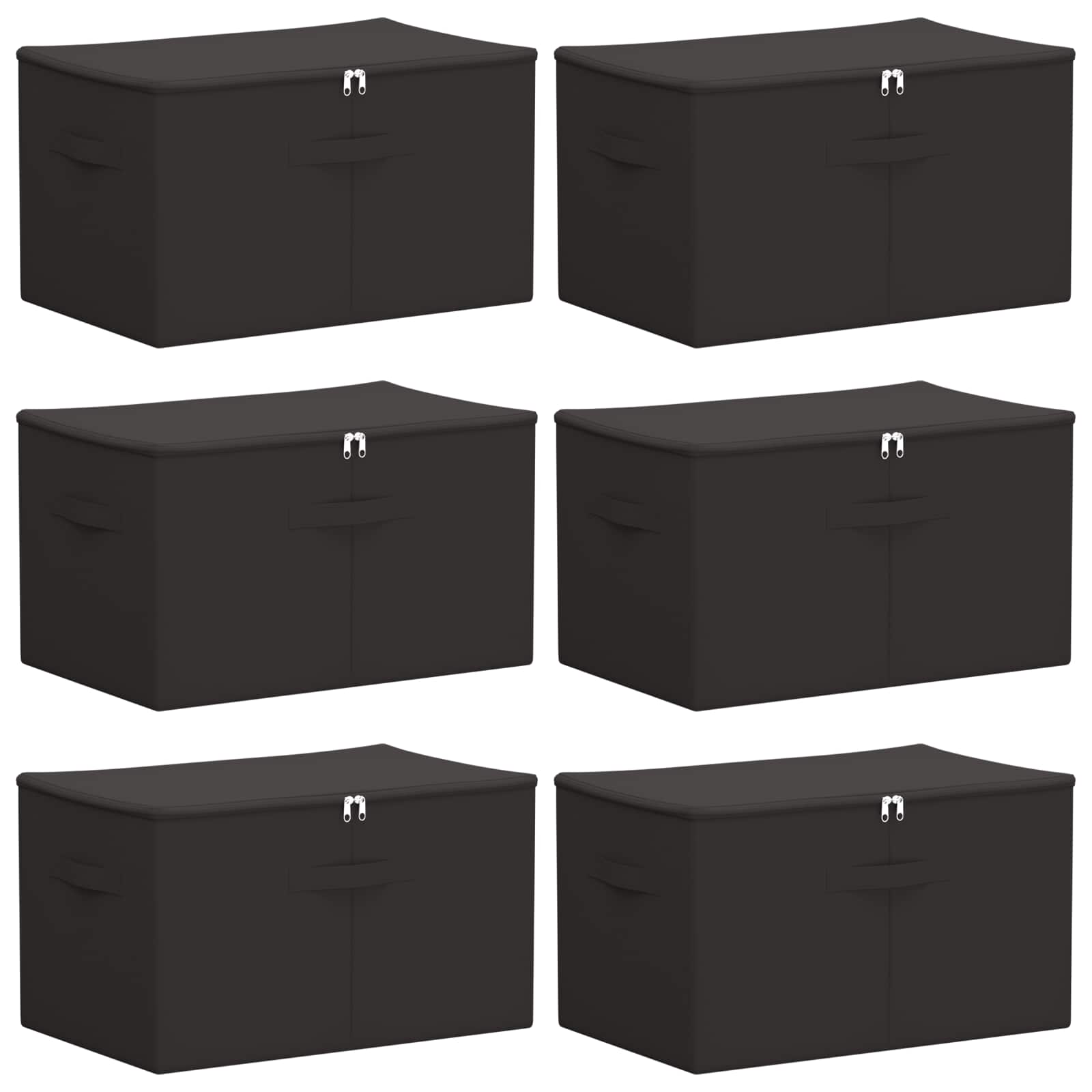 Opbevaringskasse 6 pcs Antracit 60 x 43 x 35 cm Ikke-vævet stof