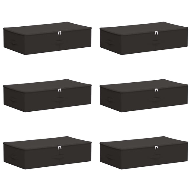 Opbevaringskasse 6 pcs Antracit 70 x 40 x 18 cm Ikke-vævet stof
