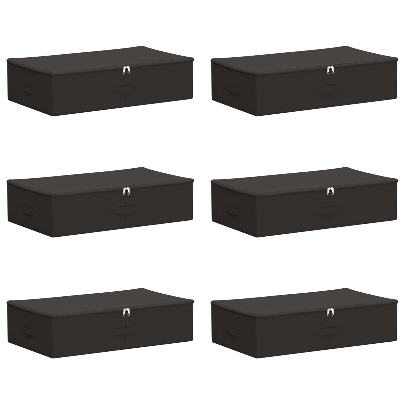 Opbevaringskasse 6 pcs Antracit 70 x 40 x 18 cm Ikke-vævet stof