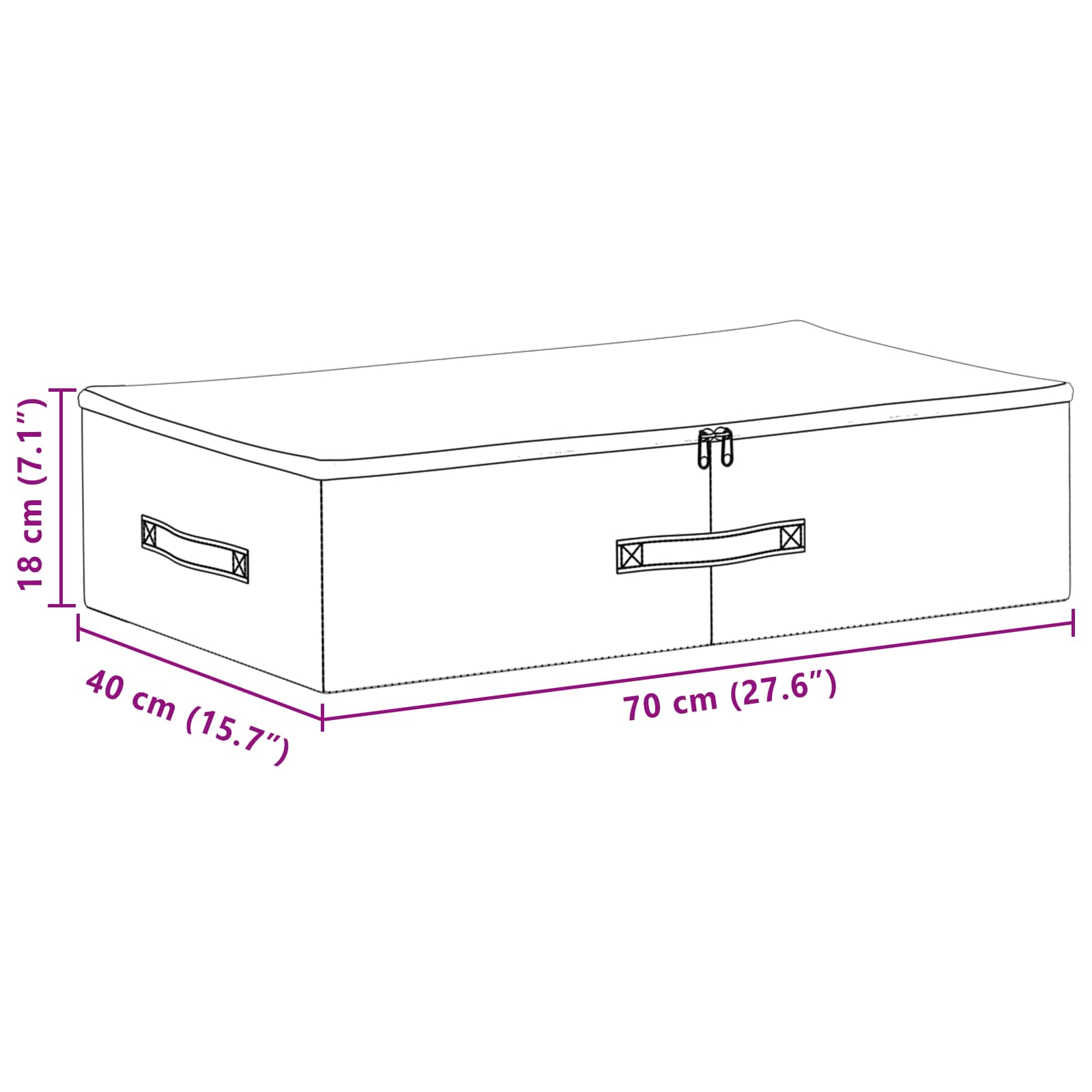 Opbevaringskasse 24 pcs Antracit 70 x 40 x 18 cm