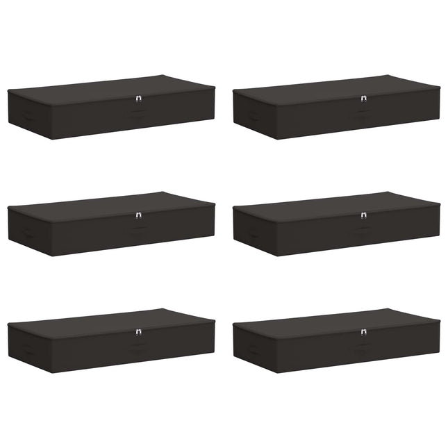 Opbevaringskasse 6 pcs Antracit 90 x 48 x 15 cm Ikke-vævet stof