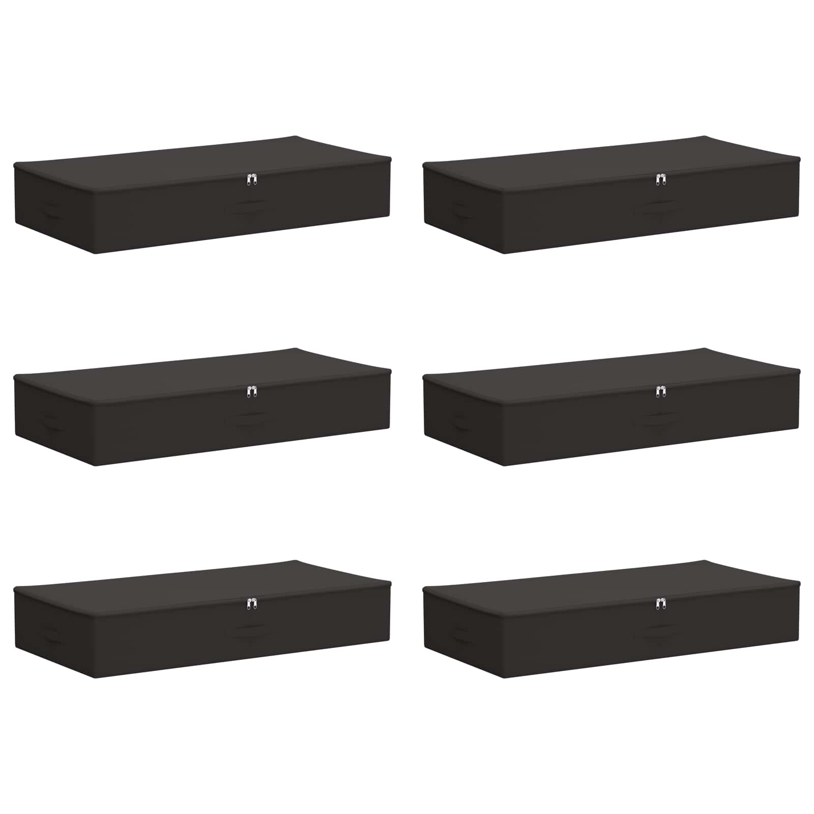 Opbevaringskasse 6 pcs Antracit 90 x 48 x 15 cm Ikke-vævet stof