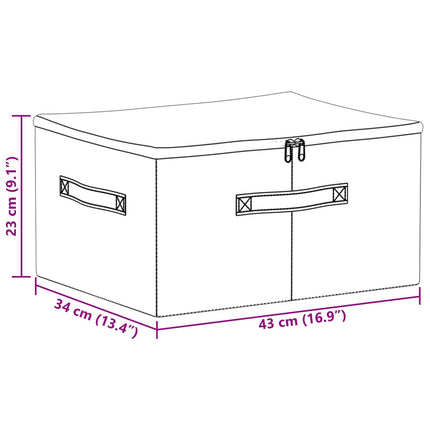Opbevaringskasse Cremefarvet 43 x 34 x 23 cm Ikke-vævet stof