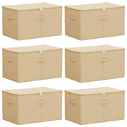 Opbevaringskasse 6 pcs Cremefarvet 55 x 35 x 32 cm