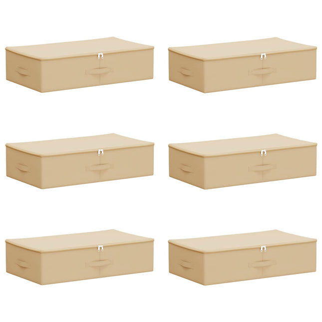 Opbevaringskasse 6 pcs Cremefarvet 70 x 40 x 18 cm