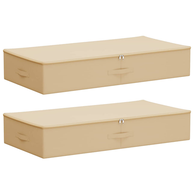 Opbevaringskasse 2 pcs Cremefarvet 90 x 48 x 15 cm