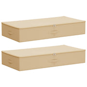 Opbevaringskasse 2 pcs Cremefarvet 100 x 50 x 18 cm