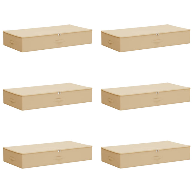 Opbevaringskasse 6 pcs Cremefarvet 100 x 50 x 18 cm