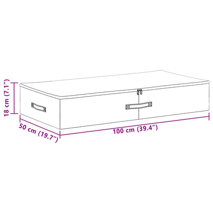 Opbevaringskasse 24 pcs Cremefarvet 100 x 50 x 18 cm