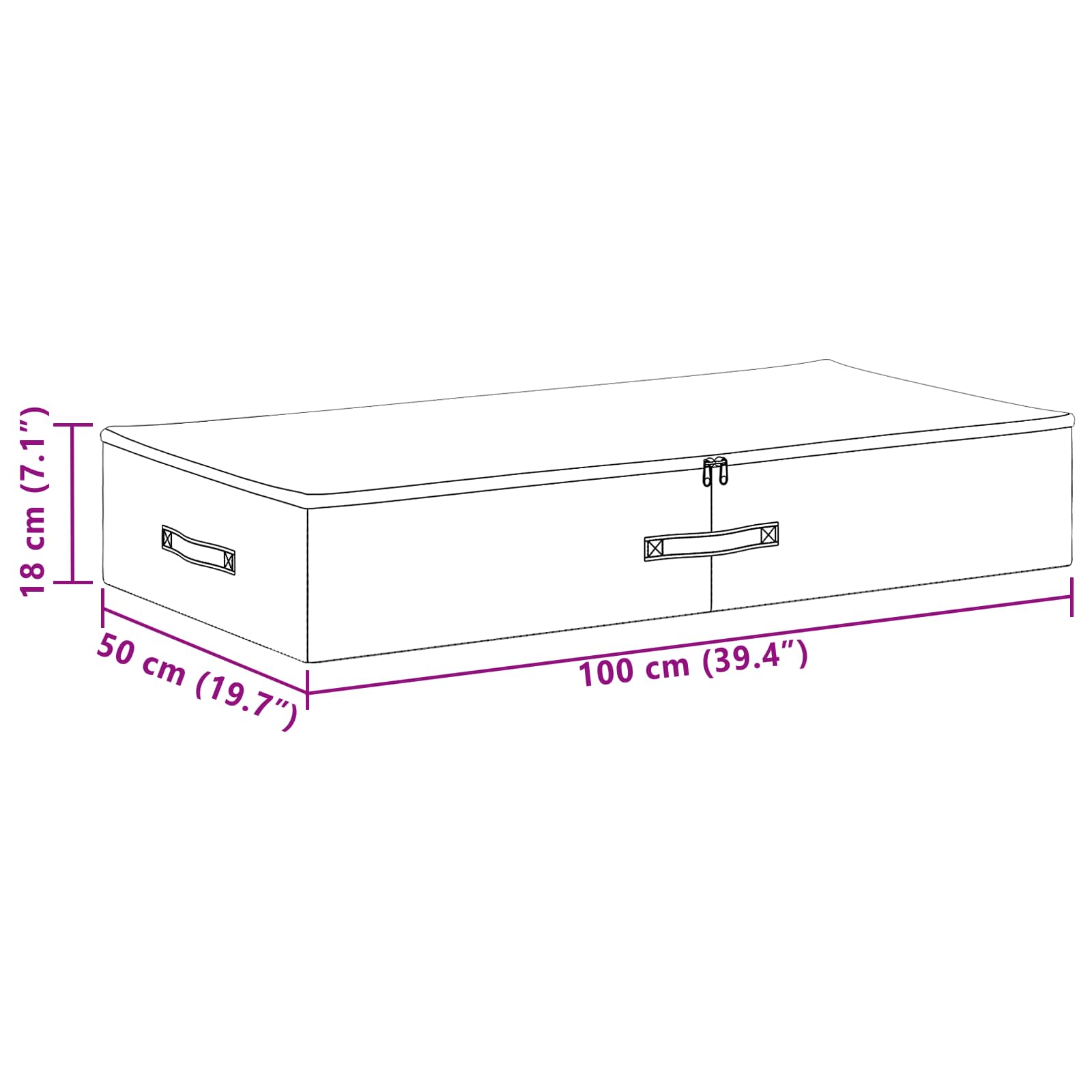 Opbevaringskasse 24 pcs Cremefarvet 100 x 50 x 18 cm