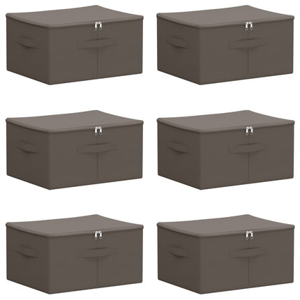 Opbevaringskasse 6 stk. Ikke-vævet stof 50 x 30 x 25 cm 37,5 L