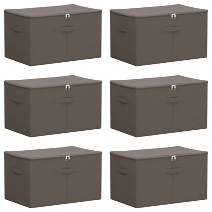 Opbevaringskasse 6 stk. Ikke-vævet stof 55 x 35 x 32 cm 61,6 L