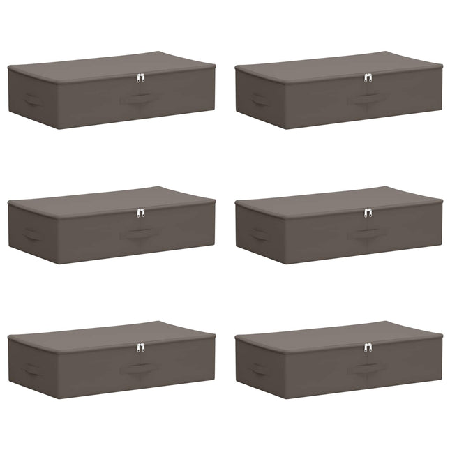 Opbevaringskasse 6 pcs Grå 70 x 40 x 18 cm Ikke-vævet stof