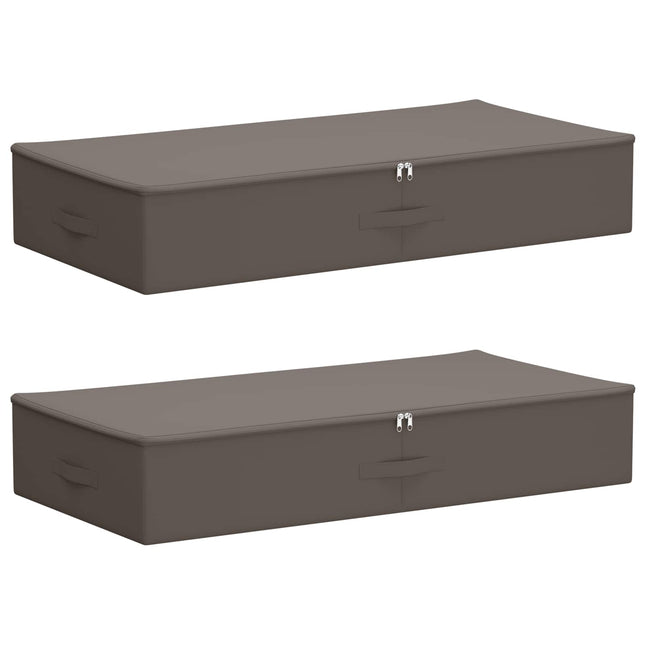 Opbevaringskasse 2 pcs Grå 90 x 48 x 15 cm Ikke-vævet stof