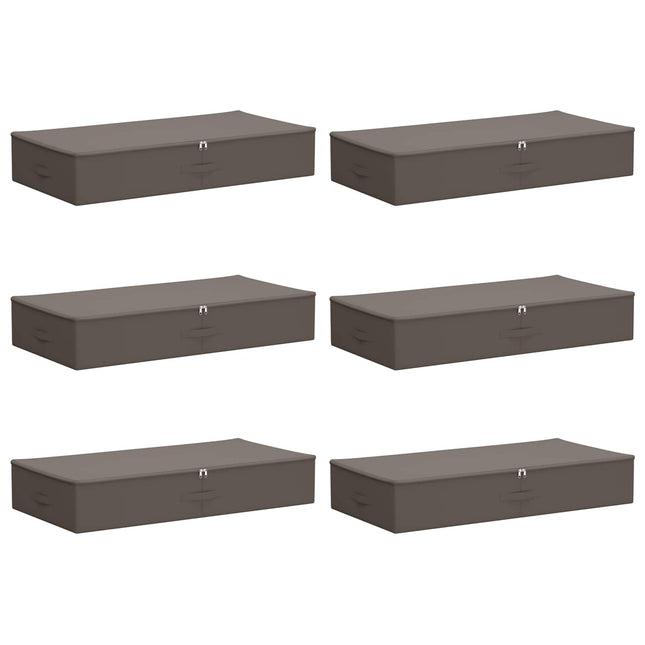 Opbevaringskasse 6 pcs Grå 100 x 50 x 18 cm Ikke-vævet stof