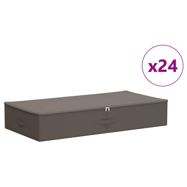 Opbevaringskasse 24 pcs Grå 100 x 50 x 18 cm Ikke-vævet stof