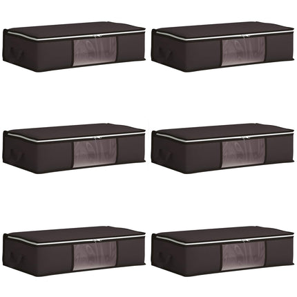 Opbevaringskasse med gennemsigtig sidevindue 6 pcs Antracit