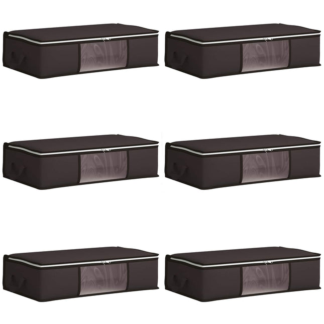 Opbevaringskasse med gennemsigtig sidevindue 6 pcs Antracit