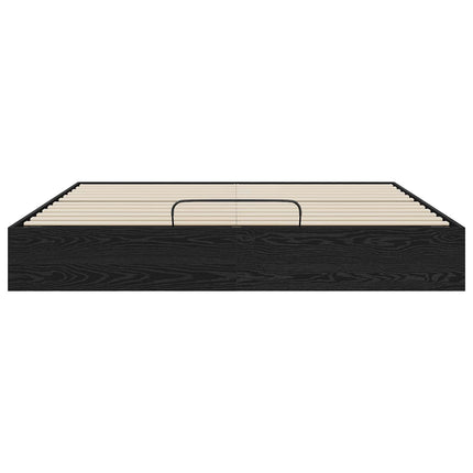 Ottoman Sengestel Sort Eg 203 x 180 x 25 cm Konstrueret træ