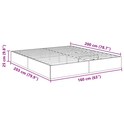 Ottoman Sengestel Røget eg 160 x 200 cm Konstrueret træ